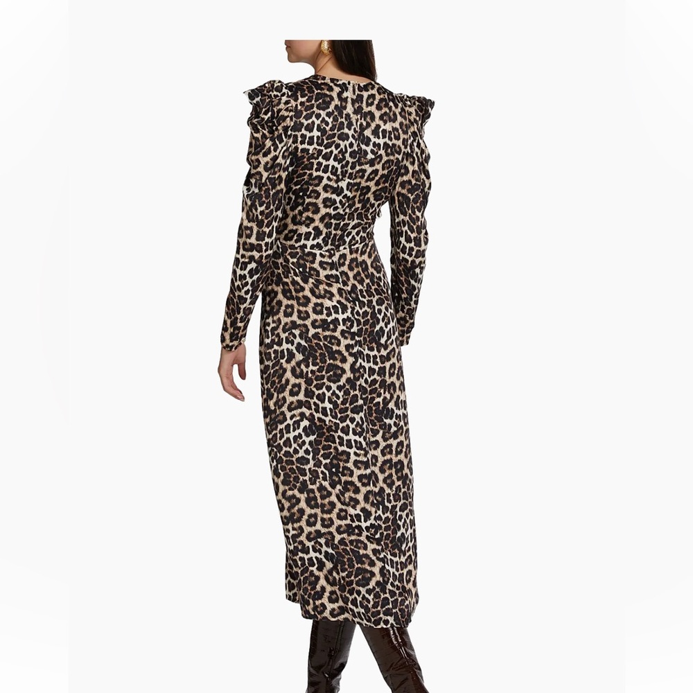 Farm Rio Leopard Print Long Sleeve Dress‎ - Picture 3 of 8